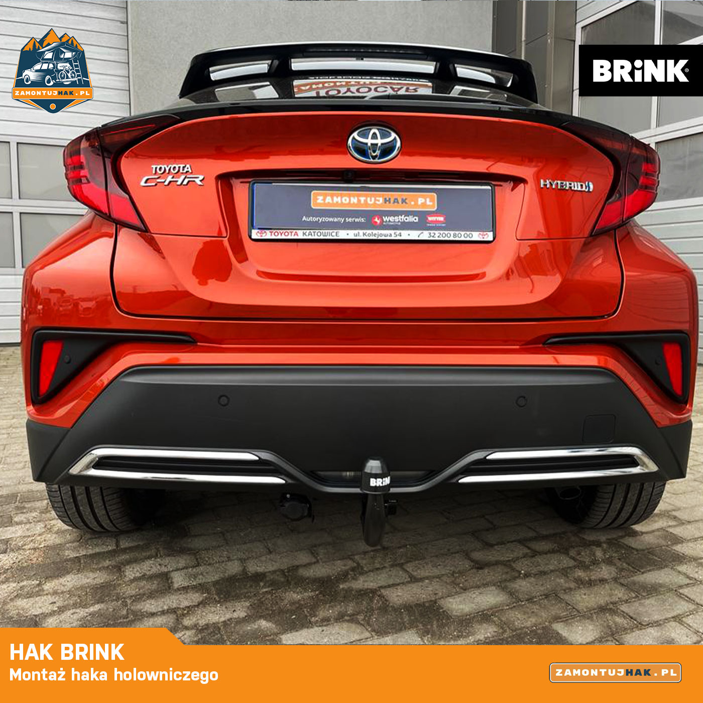 montaż haka toyota C-HR